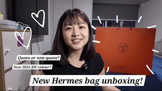 Hermes Bag Unboxing 2024 new AW colour  2nd bag of the year ♡  Hermes Shopping Experience [upl. by Oflunra]