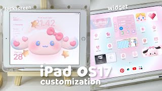 iPadOS 17 cute and aesthetic customization✨ [upl. by Ferri]