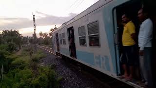 37377 UP HOWRAH GOGHAT LOCAL TRAIN CROSSING WITH 3PHASE ICF MEDHA RAKE DEPART TARAKESWAR STATION [upl. by Malena]