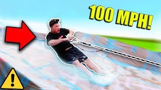 EXTREME BOX FORT WATER SLIDE Worlds Biggest Waterslide Into Pool [upl. by Faux]