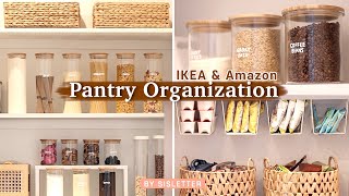 SUB 공간을 두배로 쓰는 팬트리 정리 with 이케아amp아마존 수납템 Pantry Organization How to utilize pantry space wider [upl. by Ermine]