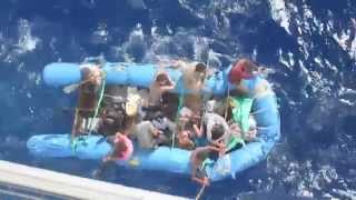 Rescue at Sea Royal Caribbean Navigator Of The Seas on 5111 9 Refugees [upl. by Jolee148]