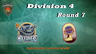 Atlasbasket  Div 4Round 7  HOLYDIVERS vs LFC [upl. by Oznofla]