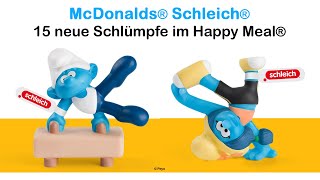 McDonalds ® Schleich ® 15 neue amp exklusive Schlümpfe ™ 2024 im Happy Meal ® [upl. by Daphna]