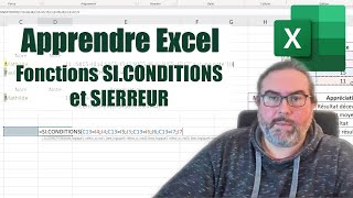 SICONDITIONS SIERREUR  Fonctions sous Excel [upl. by Ennylyak810]