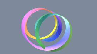 Spirograph animation in 3D with threefold symmetry  made with Lissajous 3D [upl. by Madea]