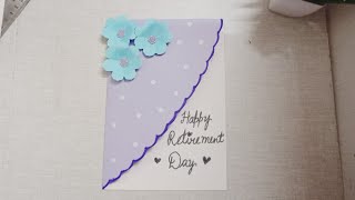 DIY retirement greeting card 💜💙🤍 [upl. by Ahserkal]