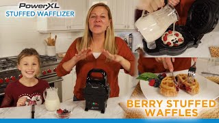 How to Stuff a Waffle 🧇 Waffle Maker Review  PowerXL Wafflizer by Kristy and Avery [upl. by Llebasi]