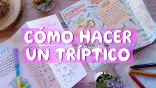 CÓMO HACER UN TRÍPTICO A MANO 💡CONSEJOS Y DECORACIÓN PARA DISEÑAR FOLLETOS CREATIVOS [upl. by Miehar]