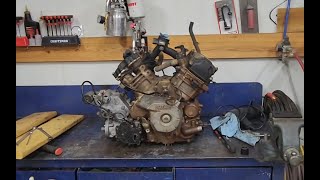 Gen1 Can Am outlander 800 transmission removal and install Pt1 [upl. by Dnalevelc]