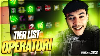 I MIEI OPERATORI PREFERITI TIER LIST DETTAGLIATA DI Rainbow Six Siege [upl. by Jorgan]