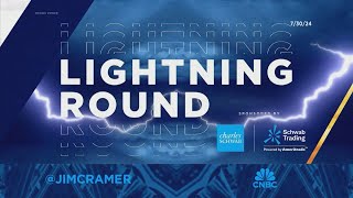 Lightning Round You should buy Lowes right here right now says Jim Cramer [upl. by Idnaj760]