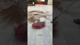 The longhandled broom sweeps the yard quickly and it pushes up eight times viralvideo shorts [upl. by Mitch]