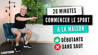 20 MIN  COMMENCER LE SPORT À LA MAISON 💪🏻 Séance PERTE DE POIDS Sans Saut ✅ FlashFitHome [upl. by Currey]