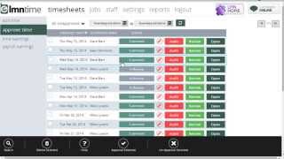 LMN Time  Help  Timesheets  Approve Time [upl. by Ahcila]