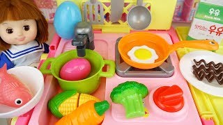 Kitchen cart and Baby Doll toys surprise eggs baby doli play [upl. by Vasta]