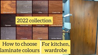 Laminate colour combinations  How to choose laminates designer tips  wardrobe colour design [upl. by Noissap]