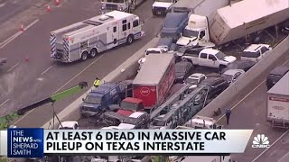 At least 6 dead in massive I35 wreck in Fort Worth Texas [upl. by Htedirem]