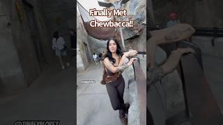 FINALLY MET CHEWY viralshort disneyland starwars ootd [upl. by Esirehs129]