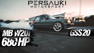 W201 M104 TURBO ft BMW E30 TURBO BURNOUT amp TRACKDAY⎟GSS 20  PERSAUKI MOTORSPORT [upl. by Sedlik]