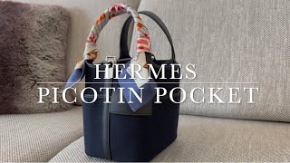 HERMES 【ピコタンポケット】Picotin Pocket18 レビュー 使用感 パリ在住 パリエルメス本店購入品紹介 [upl. by Regen413]