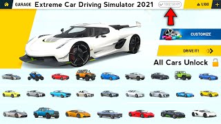 😱All Cars Unlocked😱 Extreme Car Driving Simulator 2021  Completed 1000 KM Distance  Car Game [upl. by Leiva]