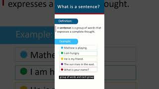 What is a sentence  English Grammar [upl. by Rosol]