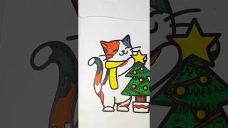 Voloft  Coloring a Festive Cat Decorating a Christmas Tree [upl. by Erick190]