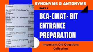 CMAT Exam Preparation In Nepal  BCA BIT CMAT Synonym And Antonym  Verbal Ability  CMAT 2021 [upl. by Verdha225]