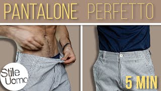 Stringere un PANTALONE a CASA in 5 min  Stile Uomo [upl. by Annol]