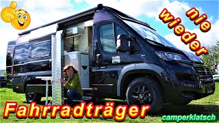 Dein Fahrrad sicher transportieren im Chausson V 690 😍 großes Bad  Bett im Kastenwagen Wohnmobil 🤗 [upl. by Joby]