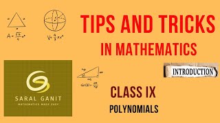 Tips and Tricks in Mathematics Polynomials Class 9 CBSE [upl. by Bellda]