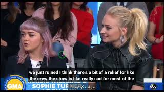 انگلیسی رو مثل Maisie Williams and Sophie Turner صحبت کن  با هم زبان یاد بگیریم [upl. by Veradi]