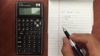 HP 35s Solving Systems of Linear or Simultaneous Equations [upl. by Ardnuahs]