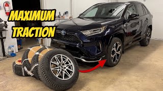 RAV4 Prime Winter Wheels amp Tires STUDDED [upl. by Pinkerton37]