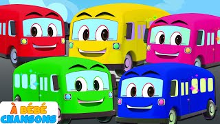 À Bébé Chansons  Cinq bus Mignon 🚌 😍  Chansons pour Enfants [upl. by Sapienza259]