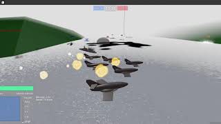 Warships ROBLOX aircraft carrier gameplay [upl. by Artaed746]