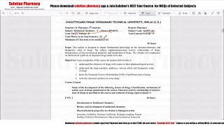 Class 00  Introduction to Medicinal Chemistry I Syllabus  Medicinal Chemistry 1  BPharmacy 4 [upl. by Tempa]