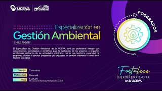 Especialización en Gestión Ambiental [upl. by Aicercal416]