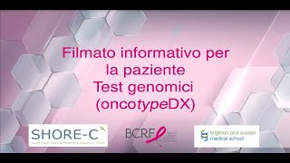 Understanding your Oncotype DX test result A short patient information film Italian [upl. by Ketty199]