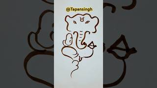 Ganesh drwaing easy ganpati visarjan drwaing step by sketch ganesha drwa askganesha ganeshaarti। [upl. by Ames110]