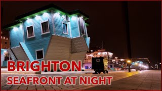 Seafront Walk Brighton  Seaside Night Walk  WalkingBob [upl. by Vito986]