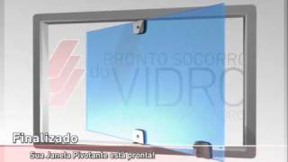 Como Instalar Janela de Vidro Pivotante  PS do Vidro [upl. by Sirkin]