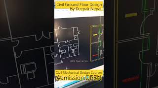 civil design ground floor design home civil cad autocad ground floor best computer [upl. by Asle]