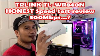 TPLINK TLWR840N Wifi ROUTER HONEST ACTUAL SPEED TEST REVIEW 2024 tagalog [upl. by Oinotnanauj]