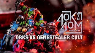 Orks vs Genestealer Cults Warhammer 40k in 40 minutes [upl. by Eiznik]