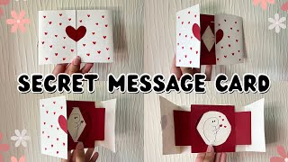 Heart Secret Message Card For BoyfriendGirlfriendBestfriend  Handmade Gift For Valentines Day ❤️ [upl. by Adnahsar]