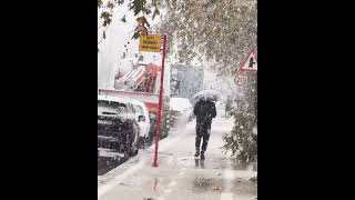 Snow fell on high areas in Istanbul [upl. by Enoj]