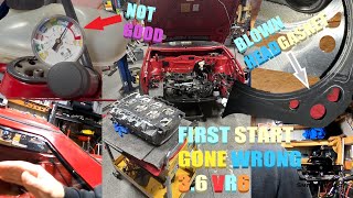 FIRST START GOES WRONG VR6 SWAP [upl. by Polad]