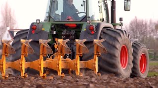 Fendt 312 Vario with 7 furrow Rumptstad WE7 ECO onland plough  ploegen  Maris Oudenmolen [upl. by Vivien]